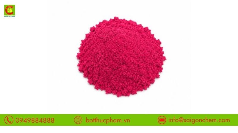 Màu hồng cánh sen Erythrosine E127 dạng bột dùng trong thực phẩm